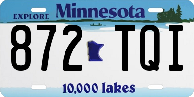 MN license plate 872TQI