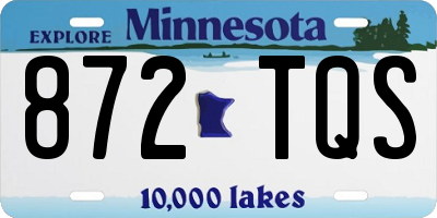MN license plate 872TQS