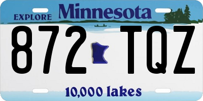 MN license plate 872TQZ