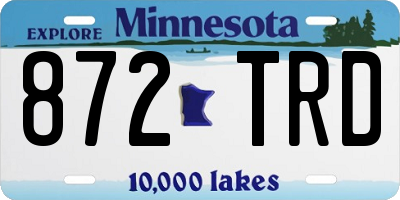 MN license plate 872TRD