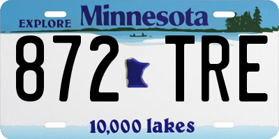 MN license plate 872TRE