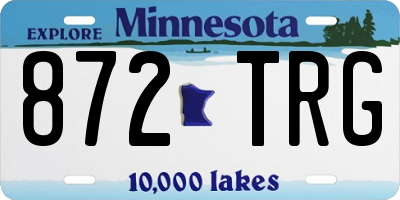 MN license plate 872TRG
