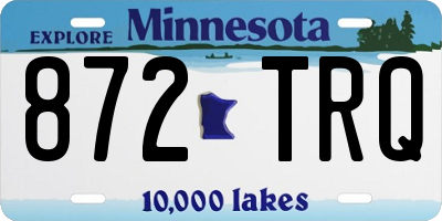 MN license plate 872TRQ