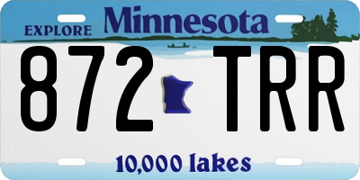 MN license plate 872TRR