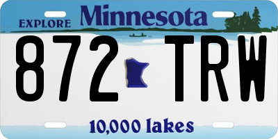 MN license plate 872TRW