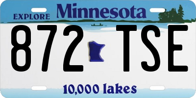 MN license plate 872TSE