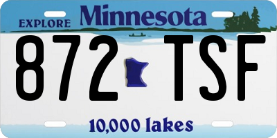 MN license plate 872TSF
