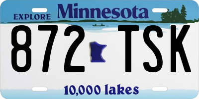 MN license plate 872TSK
