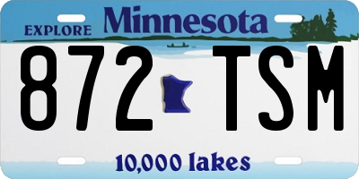 MN license plate 872TSM