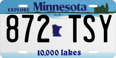 MN license plate 872TSY