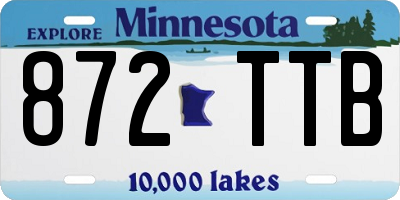 MN license plate 872TTB