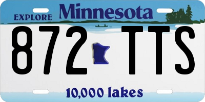 MN license plate 872TTS