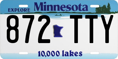 MN license plate 872TTY