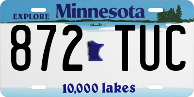MN license plate 872TUC