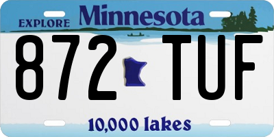 MN license plate 872TUF