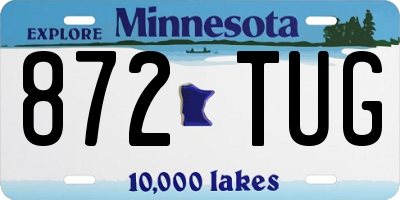 MN license plate 872TUG