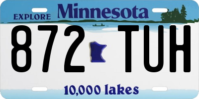 MN license plate 872TUH
