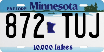 MN license plate 872TUJ