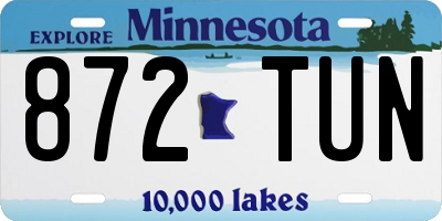 MN license plate 872TUN