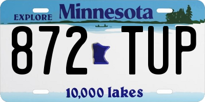 MN license plate 872TUP