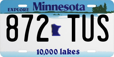 MN license plate 872TUS