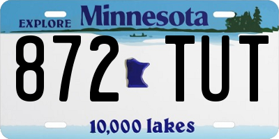 MN license plate 872TUT