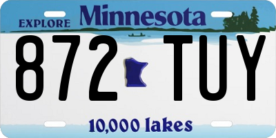 MN license plate 872TUY