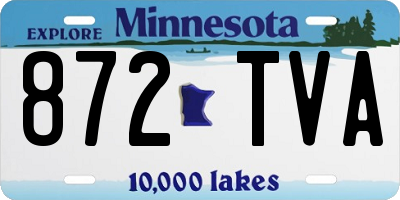 MN license plate 872TVA