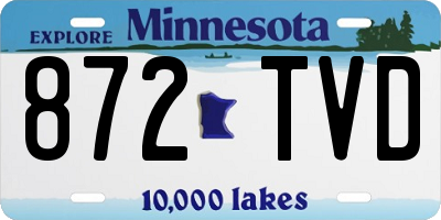 MN license plate 872TVD