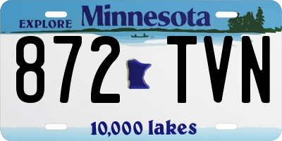 MN license plate 872TVN