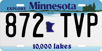 MN license plate 872TVP