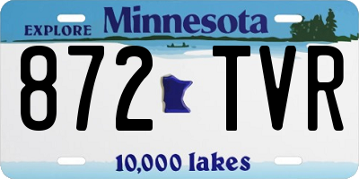 MN license plate 872TVR