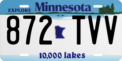 MN license plate 872TVV