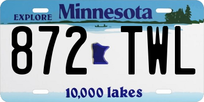 MN license plate 872TWL