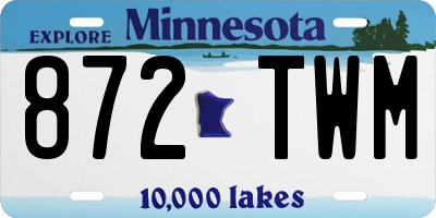 MN license plate 872TWM