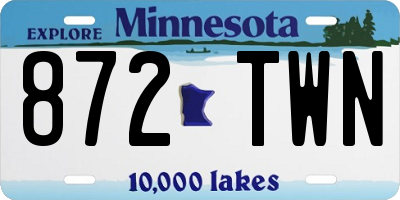 MN license plate 872TWN