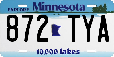 MN license plate 872TYA