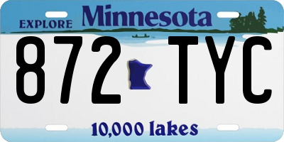 MN license plate 872TYC