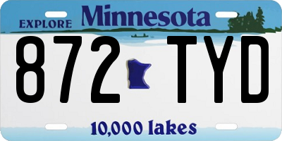 MN license plate 872TYD