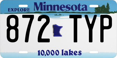 MN license plate 872TYP
