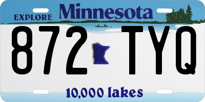 MN license plate 872TYQ