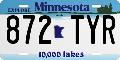 MN license plate 872TYR