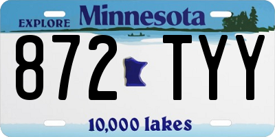 MN license plate 872TYY