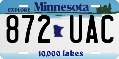 MN license plate 872UAC