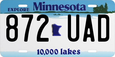 MN license plate 872UAD