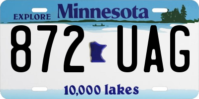 MN license plate 872UAG