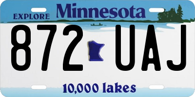 MN license plate 872UAJ