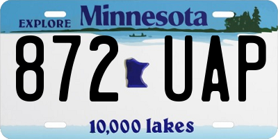 MN license plate 872UAP