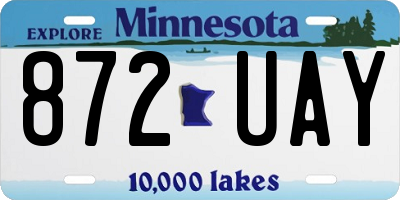 MN license plate 872UAY