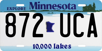 MN license plate 872UCA